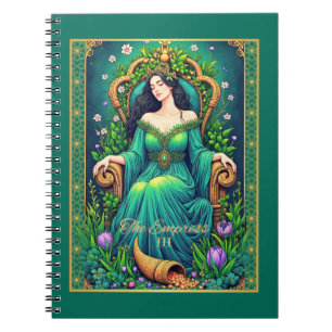Caderno Espiral Ilustração de Carta de Tarot, A Imperatriz