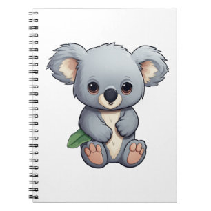 Caderno Espiral Ilustração de cartoon koala