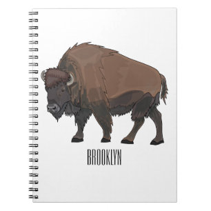 Caderno Espiral Ilustração de desenho animado Bison