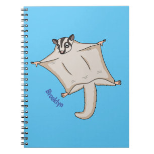 Caderno Espiral Ilustração de desenho animado com planador de açúc