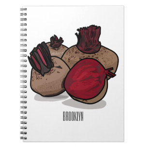 Caderno Espiral Ilustração de desenho animado de beterraba