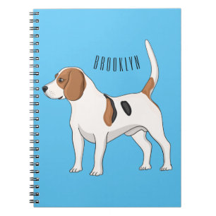 Caderno Espiral Ilustração de desenho animado de cachorro Beagle
