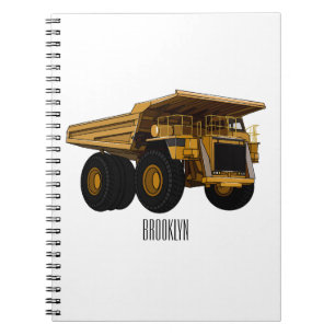 Caderno Espiral Ilustração de desenho animado de caminhão Haul