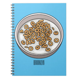 Caderno Espiral Ilustração de desenho animado de cereais