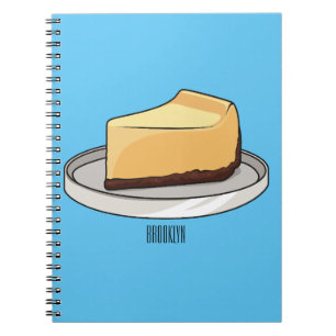 Caderno Espiral Ilustração de desenho animado de Cheesecake