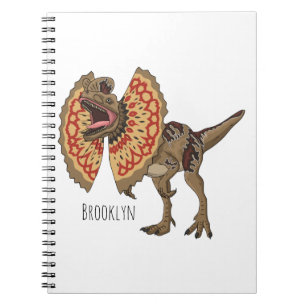 Caderno Espiral Ilustração de desenho animado de Dilophosaurus