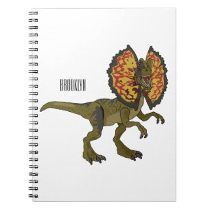 Caderno Espiral Ilustração de desenho animado de Dilophosaurus