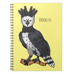 Caderno Espiral Ilustração de desenho animado de Harpy eagle