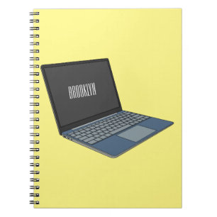 Caderno Espiral ilustração de desenho animado de laptop