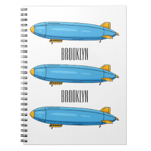 Caderno Espiral Ilustração de desenho animado de nave