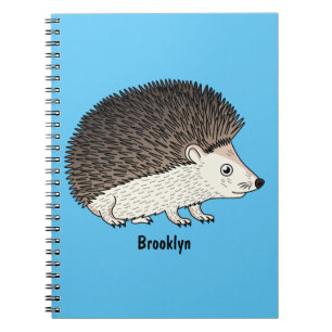 Caderno Espiral Ilustração de desenho animado de ouriço picante