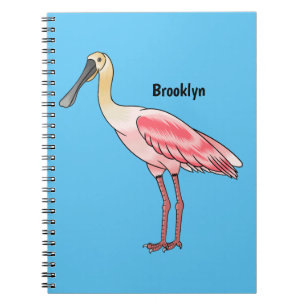 Caderno Espiral Ilustração de desenho animado de pássaros 