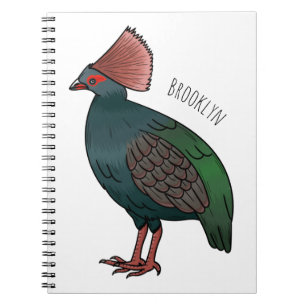 Caderno Espiral Ilustração de desenho animado de pássaros de papag