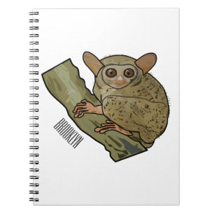 Caderno Espiral Ilustração de desenho animado de Tarsier