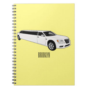 Caderno Espiral Ilustração de desenho da limusine