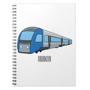 Caderno Espiral Ilustração de desenho do comboio elétrico