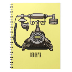 Caderno Espiral Ilustração de desenho telefônico