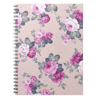 Caderno Espiral ilustração de design de flores bonitas, arte, patê