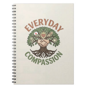 Caderno Espiral Ilustração de Enfermeira de Compaixão Diária