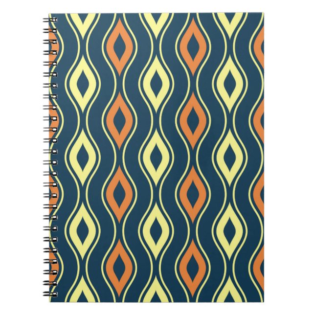 Caderno Espiral ilustração de padrão ornamental sem descontinuidad (Frente)
