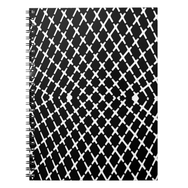 Caderno Espiral Ilustração em branco e preto (Frente)