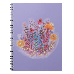 Caderno Espiral ilustração floral