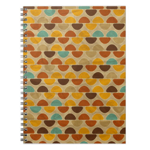 Caderno Espiral Ilustração Geométrica Colorida Artística – Moderna