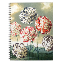 Caderno Espiral Ilustrações Florais Vintage