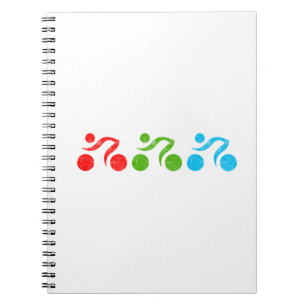 Caderno Espiral Ilustrador de bicicleta divertida