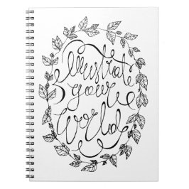 Caderno Espiral Ilustre sua caligrafia mundial