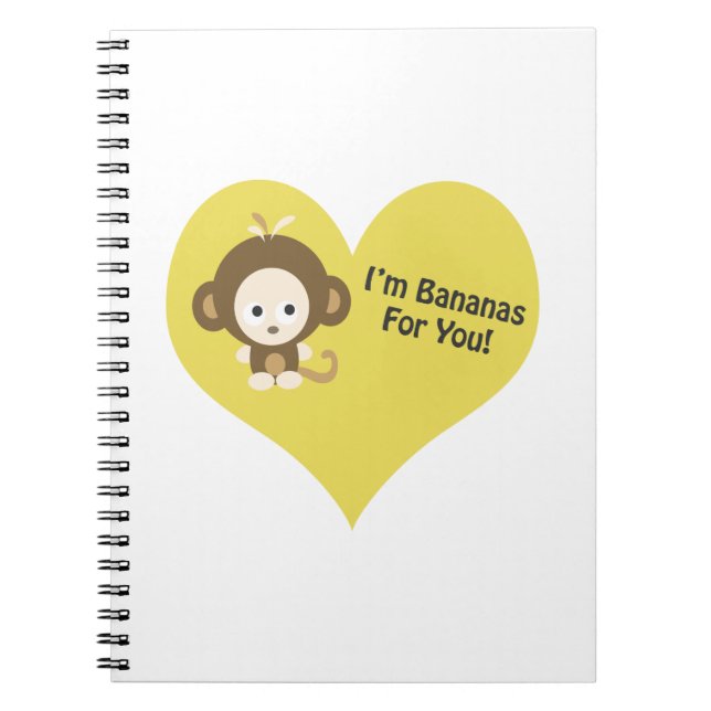 Caderno Espiral Im Bananas para você, macaco (Frente)
