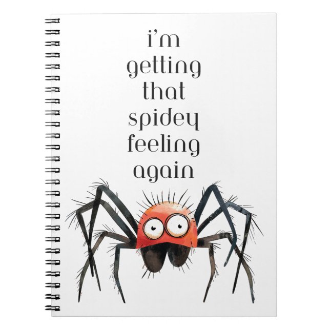 Caderno Espiral i'm getting that spidey feeling again  (Frente)