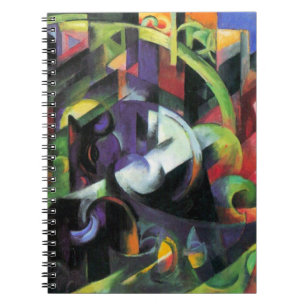 Caderno Espiral Imagem com Gado por Franz Marc, Arte Antiga