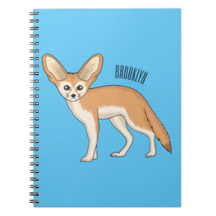 Caderno Espiral Imagem de desenho animado de fennec fox
