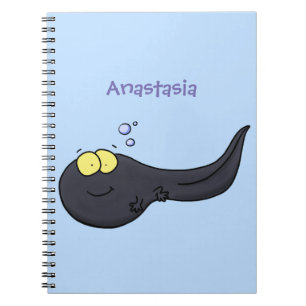 Caderno Espiral Imagem de desenho animado de girino divertido