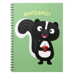Caderno Espiral Imagem de desenho animado de tronco feliz e bonito
