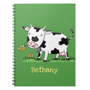 Caderno Espiral Imagem de desenhos animados de campo verde para a
