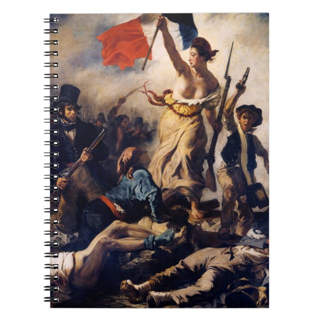 Caderno Espiral Imagem de Pessoas Líderes da Liberdade Eugène Dela (Frente)