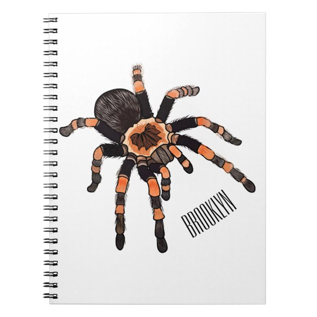Caderno Espiral Imagem do desenho de Tarantula (Frente)