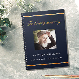 Caderno Espiral Imagem do livro de hóspedes Foto do funeral de our