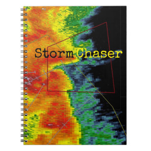 Caderno Espiral Imagem do radar do caçador da tempestade