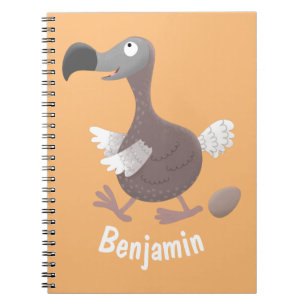 Caderno Espiral Imagem engraçada de desenho animado de pássaro dod