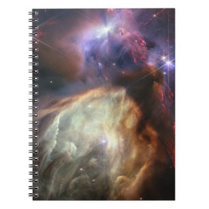 Caderno Espiral Imagem JWST de estrelas Rho Ophiuchi