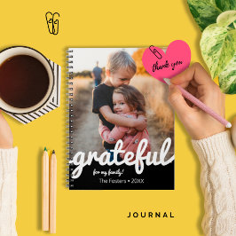 Caderno Espiral Imagem Personalizada de Script Branco e Preto Grat