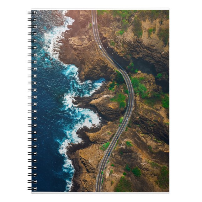 Caderno Espiral Imagens Cênicas do Oceano de Arte de Praia Fotogra (Frente)