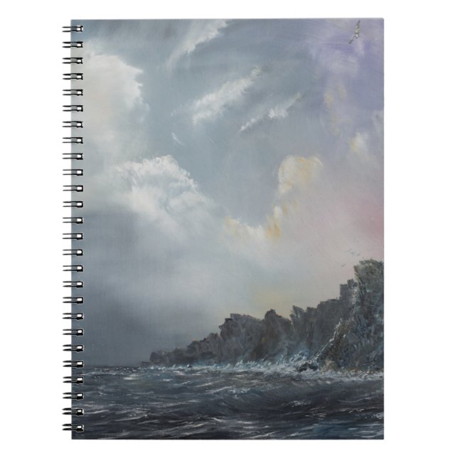 Caderno Espiral Imagens do vento norte (Frente)