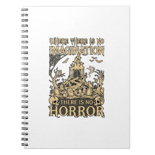 Caderno Espiral Imaginação Horror Halloween Casa Assombrada Cemité
