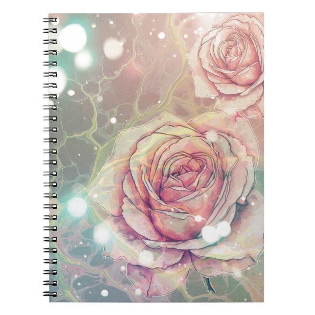 Caderno Espiral Imagine Rosas (Frente)