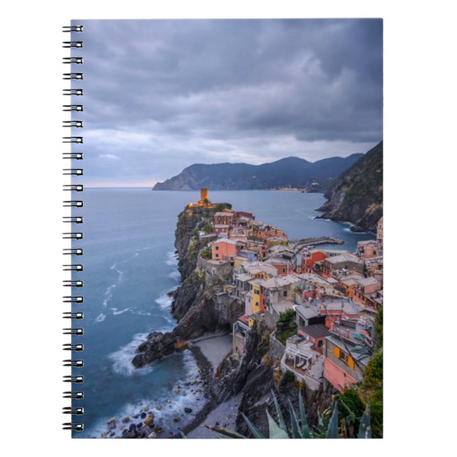 Caderno Espiral Imediatamente depois do por do sol | Vernazza, (Frente)