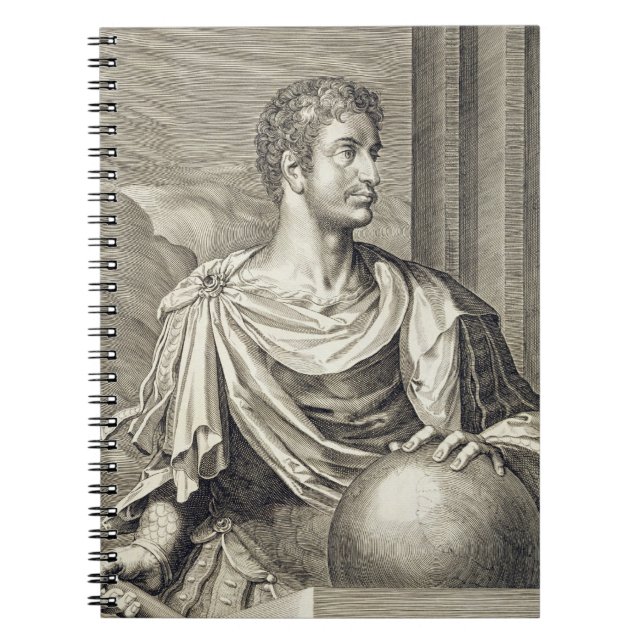 Caderno Espiral Imperador de D. Octavius Augustus (ANÚNCIO 63 BC - (Frente)